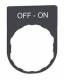 Schneider Electric ZBYP2367 Schneider Schildträger 30x40mm, mit Beschriftung OFF-ON, für Harmony 22m