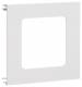 Hager BRA1201R79016 cover 1-fold for UP with aluminum frame OT120mm traffic white