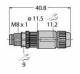 Turck HAS5131-0 circular connector M8x1 D 8mm plug straight 6905402