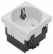 Hager ESR1339010 earthed socket, 1-f Rastec 33G rw