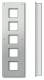TCS ZAU2005-0030 Frontplatte UP-Kasten für 5 AMI-Modul
