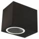 Wandleuchte McShine ''Square-A'' schwarz, IP44, 1x GU10, Aluminium Gehäuse