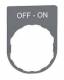 Schneider Electric ZBYP2367C0 Schneider Schildträger 30x40mm, mit Beschriftung OFF-ON