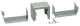 Hager DABA50160109006 Halter Set Stahlblech für DABA 50x160mm weißaluminium