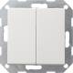 Gira 012803 flush pushbutton toggle switch 0128 03, pure white glossy System55