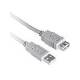 Kabel USB, A(St) => A(Bu), 3,0m, USB2.0, Verlängerung, grau, Classic