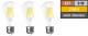 LED Filament Set McShine, 3x Glühlampe, E27, 9W, 1055lm, warmweiß, klar