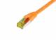 Patchkabel RJ45, CAT6A 500Mhz, 1,0m, orange, S-STP(S/FTP), TPE/LSZH(Ultraflex), AWG26, mit CAT7 Rohkabel, Synergy 21