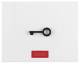 Berker 16517309 Wippe mit roter Linse und abtastbarem Symbol Tür K.1 polarweiß
