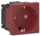 Ggk 6957 module 45/Schuko-Steckdose , 1-fach/waagerecht red