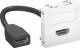 OBO Bettermann 6104826 OBO MTG-HD F RW1 Multimediaträger HDMI m Kabel,Buchse-Buchse 45x45mm rws 