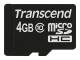Flash SecureDigitalCard (microSD) 4 GB – Transcend DC10