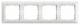 Siemens 5TG2554-1 frame 4-fold, DELTA line Titanium white 80mm