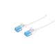 Patchkabel RJ45 UTP(U/UTP).10m weiss, CAT6, PVC, slimline d=3,5mm,