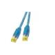 Patchkabel RJ45, CAT6A 900Mhz, 1,0m blau, S-STP(S/FTP), ND-UC900+TM31