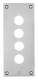 Schneider Electric XAPE304 Schneider Einbauplatte 72x171mm 4Bohrungen horizontal Alu elox.