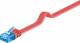 Goobay 96311 CAT 6a Flach-Patchkabel, U/UTP, Rot - Kupfermaterial