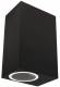 Wandleuchte McShine ''Square-A'' schwarz, IP44, 2x GU10, Aluminium Gehäuse