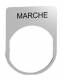 Schneider Electric ZBYM2103 Schneider Schildträger 30x40mm, mit Beschriftung MARCHE, für Harmony