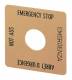 Moeller 058874 EATON SQT1 EMERGENCY STOP sign blank yellow 58874