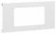 Hager BRA1202R79016 2-fold panel for UP with aluminum frame OT120mm traffic white