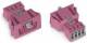 WAGO 890-784 socket snap-in version 4-pin 0.25 - 1.5 sqmm pink