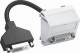 OBO Bettermann 6104766 OBO MTS-DVI F RW1 Multimediaträger DVI m Kabel,Buchse-Buchse 45x45mm rws 