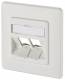 Metz Connect 130B20D21002KE BTR Keystone 2Port DE UP, empty pure white Connection box