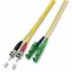 LWL-2-Faser-Patchk. 2mtr.ST-E2000 APC 8G Schrägschliff, 9/125um