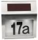 Solar house number McShine ''SHN-53,3 cm ( 21 inch ), with LEDs, stainless steel, 20x18cm