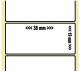 OEM-Factory Etiketten - PET 38 x 19mm, extra stark, K25, WEISS