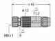 TURCK HA5141-0 M8 x 1 / D 8 mm Rundsteck, Verbinder Konf.Kupplung, gerade