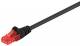 Goobay 95596 CAT 6 Patchkabel, U/UTP, Schwarz - CCA Kupfergemisch