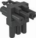 OBO Bettermann 6108084 OBO VB-T GST18i3p Verteilerblock T-Form 1E/2A 3pol schwarz 