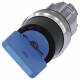Siemens 3SU10504GC010AA0 Schlüsselschalter ohne mit R 22mm rund blau Abzug:O