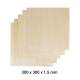 Quantum SNAP_33045 Snapmaker 2.0 Material Linden Wood A350 Pack of 5 / Basswood Sheet