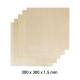 Quantum 33045 Snapmaker 2.0 Material Linden Wood A350 Pack of 5 / Basswood Sheet