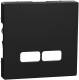 Merten MEG4367-0403 Zentralplatte für USB Ladestation-Einsatz schwarz matt M