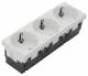 Hager ESR3339010 socket 3-f 33° 16A/250V Rastec 45 pure white