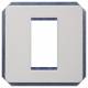 Siemens 5TG13911 SIEM 5TG1391-1 DELTA style platinum-metal 1-fold including intermediate frame 5TG1391-1
