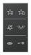 Jung SIA6ADCANM Audio-Design-Cover mit Symbolen bedruckt Serie A/AS anthr.mt