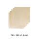 Quantum SNAP_33046 Snapmaker 2.0 Material Linden Wood A250 Pack of 5 / Basswood Sheet
