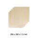 Quantum 33046 Snapmaker 2.0 Material Linden Wood A250 Pack of 5 / Basswood Sheet