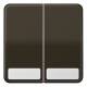 Jung CD595NABR flat rocker, brown with signature fields 9x27mm