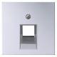 Jung A569-1PLUAAL Cover for an IAE / UAE socket, A PL 569-1 UA AL, aluminum