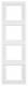 Berker 13437009 frame 4 times 1343 70 09, K.1 polar white vertical