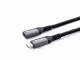 Equip cable USB-C 3.2 -> C ext. St/Bu 0.50m 5A 4K/60Hz sw