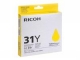 Ricoh Type GC 31Y Ink Cartridge - Yellow - GelSprinter - 1750 Page - 1 Pack