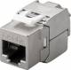 Goobay 90864 CAT 6A KeyStone RJ45 Jack, STP geschirmt, 500MHz, slim line - Zum Einbau in Modular-Verteilerfelder bis 24 Port und Anschlussdosen