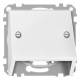 Merten 464619 angled outlet with labeling field, polar white SYSTEM M